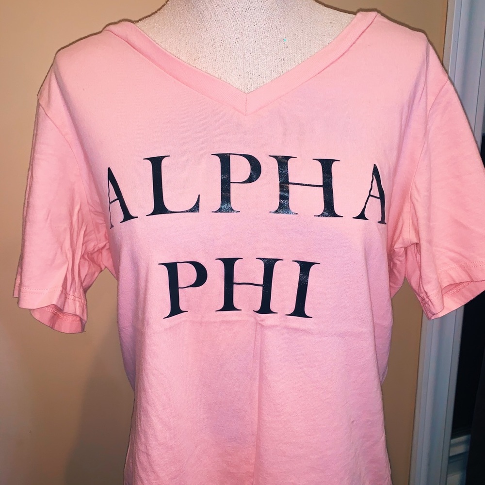 Alpha Phi Pink Bella Tee